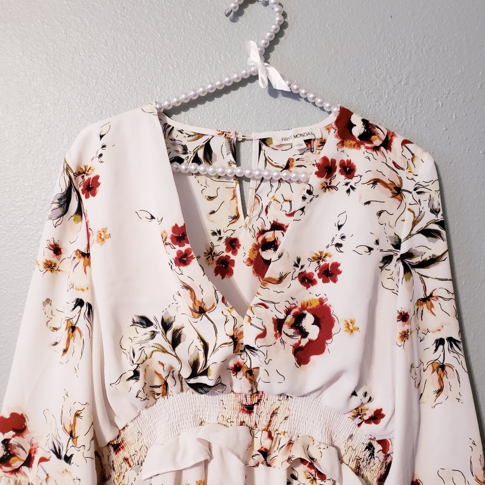 Anthropologie x First Monday Floral Dress | Size L - Picture 2 of 12